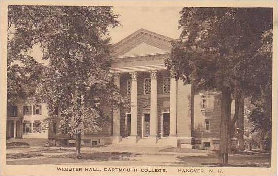 New Hampshire Hanover Webster Hall Dartmouth College  Albertype