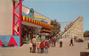 Chicago Illinois Riverview Amusement Park Silver Flash Ride Vintage PC U1267