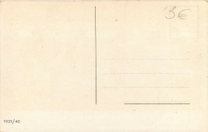 Thin & fat couples fun dance party on the shore comic early postcard