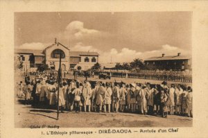 PC ETHIOPIA, DIRÉ-DAOUA, ARRIVÉE D'UN CHEF, Vintage Postcard (B41163)