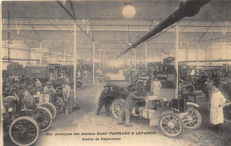 Boston MA Randliff Motor Car Co. Panhard & Levassor Repair Workshop Postcard