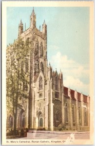 VINTAGE POSTCARD ST. MARY'S ROMAN CATHOLIC CATHEDRAL AT KINGSTON ONTARIO CANADA