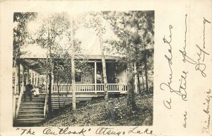 1905 Bainbridge New York Atsugo Lake The Lookout RPPC Postcard 26-701