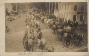 Horse Teams in Street - Conway Boulder Camden 1906 Written on Back RPPC