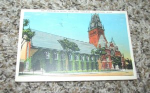 Memorial Hall Harvard College Cambridge MA Mass Massachusetts Postcard (F13)