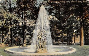 Fountain In Wood Court Cemetery Green Bay, Wisconsin WI