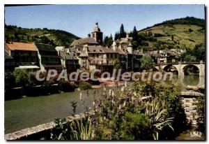 Postcard Old Picturesque Aveyron Lot Valley Saint Geniez Olt