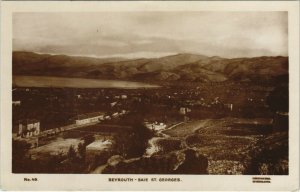 PC CPA LEBANON BEYROUTH BAIE ST. GEORGES Vintage REAL PHOTO Postcard (b23138)