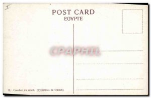 Postcard Ancient Egypt Egypt Sunset Giza Pyramids