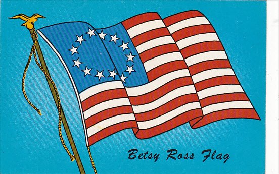 Betsy Ross Flag Bicentennial Stick Em Peel Backing