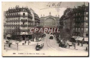 Paris - 10 - The North Station - Old Postcard