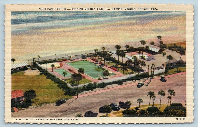 Postcard FL Ponte Vedra Beach Airview of The bath Club Ponte Vedra Club Linen S3