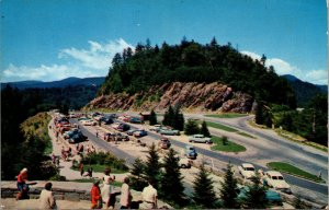 Vtg Parking Area At Newfound Gap Great Smoky Mountains Tennessee TN Postcard