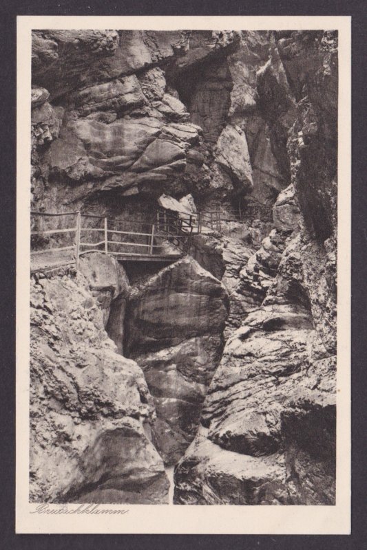 Vintage postcard Breitachklamm gorge Oberstdorf Bavaria Germany