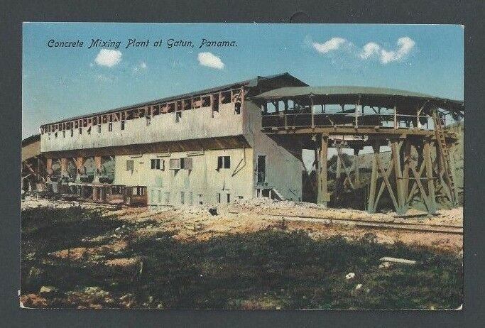 Ca 1903 PPC Panama Concrete Mixing Plant At Gatun Mint