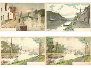 BELGIUM 34 Vintage Litho Postcards (L6091)