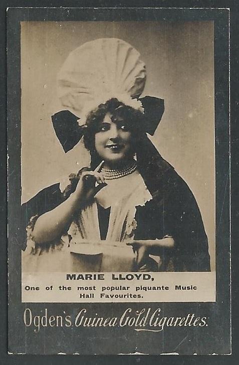 Ogden's Guinea Gold MARIE LLOYD Cigarettes Card. Few small faults