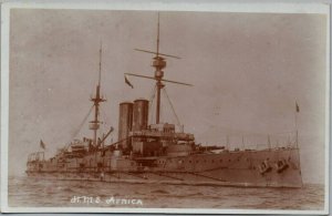 RPPC Photo British Royal Navy HMS Africa