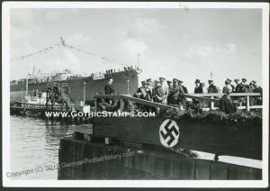 Hitler von Horthy Dedicating Navy Ship Prinz Eugen Photo Lot 40943