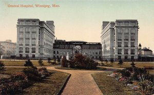 General Hospital, Winnipeg, Manitoba, Canada, Early Postcard, Unused