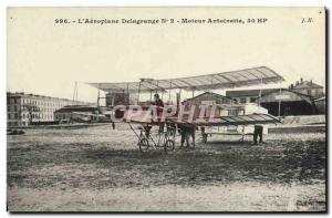 Old Postcard Jet Aviation Airplane Delagrange n2 Motor Antoinette