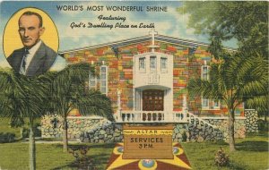 Petersburg Florida 1940s World's Wonderful Shrine Altar Teich Postcard 21-14120