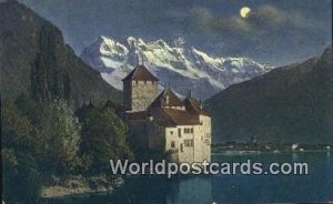 Chateau de Chillon et Dents du Midi Swizerland Unused 