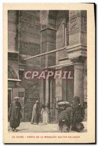 Old Postcard Cairo Porte De La Sultan Mosque Kalaoun Egypt Egypt