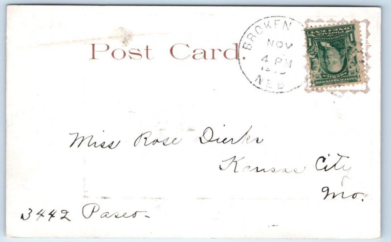 BROKEN BOW, Nebraska NE ~ BROKEN BOW HIGH SCHOOL 1900s Custer County Postcard