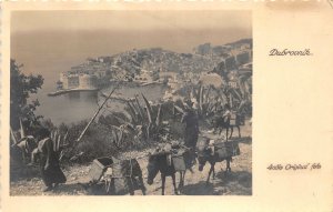 Lot 85 dubrovnik ragusa  croatia real photo types folklore donkey