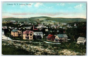 c1950's Houses in Liberty Looking North New York NY Unposted Vintage Postcard