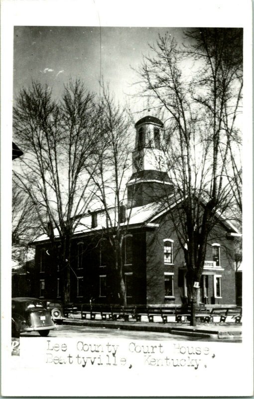 Vtg RPPC 1940s - Beattyville Kentucky Ky - Lee Contea Tribunale Casa Unp