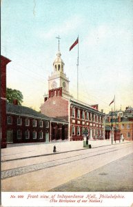 Front View Independence Hall Philadelphia Antique Divided Back Postcard 