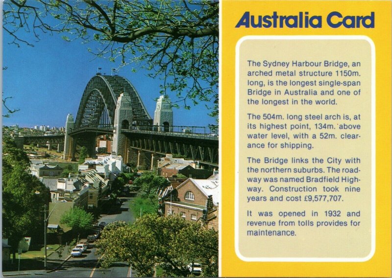 postcard Australia NSW Sydney - Australia Card - Sydney Harbour Bridge