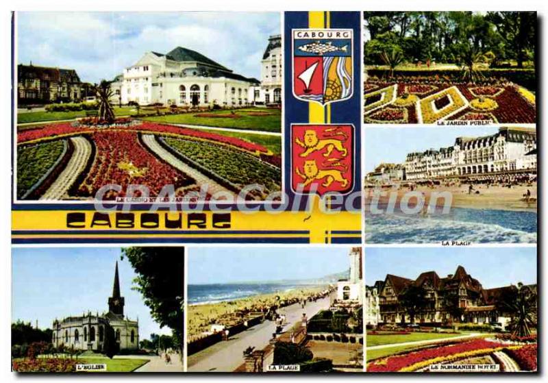 Modern Postcard La Cote Fleurie Calvados Cabourg the Flower beach