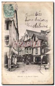 Postcard Old Dinan La Rue of Contribution