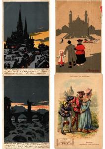 FRANCE LITHO LITHOGRAPHY 75 CPA Pre-1920