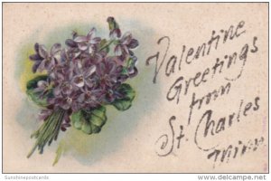 Valentine's Greetings From St Charles Minnesota With Beautiful Flowers