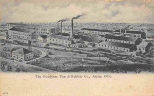 Goodyear Tire & Rubber Co Factory Akron Ohio 1905c postcard