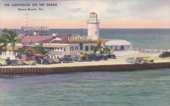 Florida Miami Beach Lighthouse Restaurant On The Ocean 1953