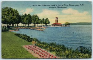 M-7656 Miller Bell Tower & Dock at Sports Club Chautauqua New York