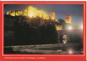 Durham Postcard - Castle and Cathedral Floodlit - Ref 19041A