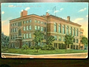 Vintage Postcard 1911 High School Sioux Falls South Dakota