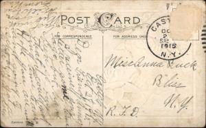 Halloween - Little Girl Witch Hat & JOL 80E c1910 Postcard