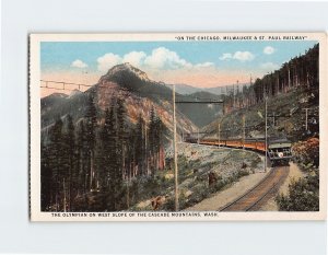 Postcard The Olympian On West Slope of The Cascade Mountains Washington USA