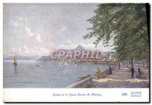 Old Postcard Evian And Baron Quai De Blonay