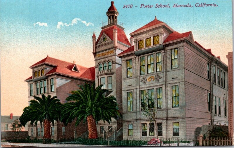 Postcard Porter School in Alameda, California 