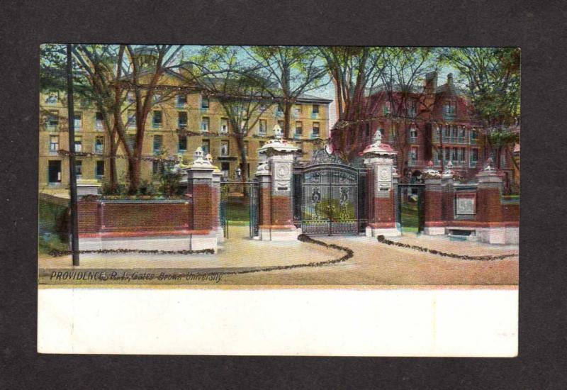 RI Gates Brown Univ University College Glitter Providence Rhode Island Postcard