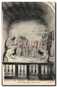 Old Postcard Poissy Saint Sepulcher Notre Dame Church XVI century