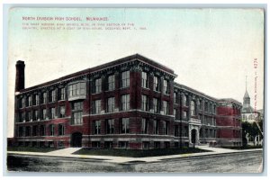 1910 North Division High School Campus Building Milwaukee Wisconsin WI Postcard